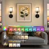 Rechargeable RGB Remote Control Crystal Wall Lamp for Bedroom & Living Room