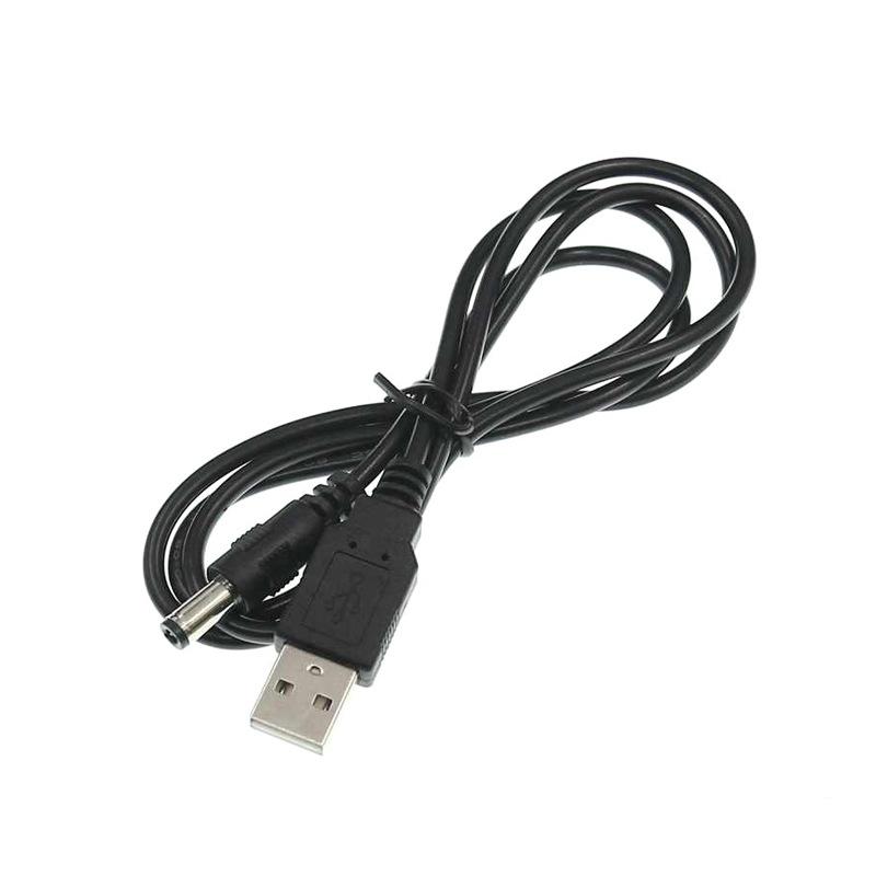 

USB to DC Charging Cable 1M 5V Round Hole 5.5*2.1mm Plug 5V Power Supply Wire Computer Router Charger Cable Adapter Extend Cord 1m чорний