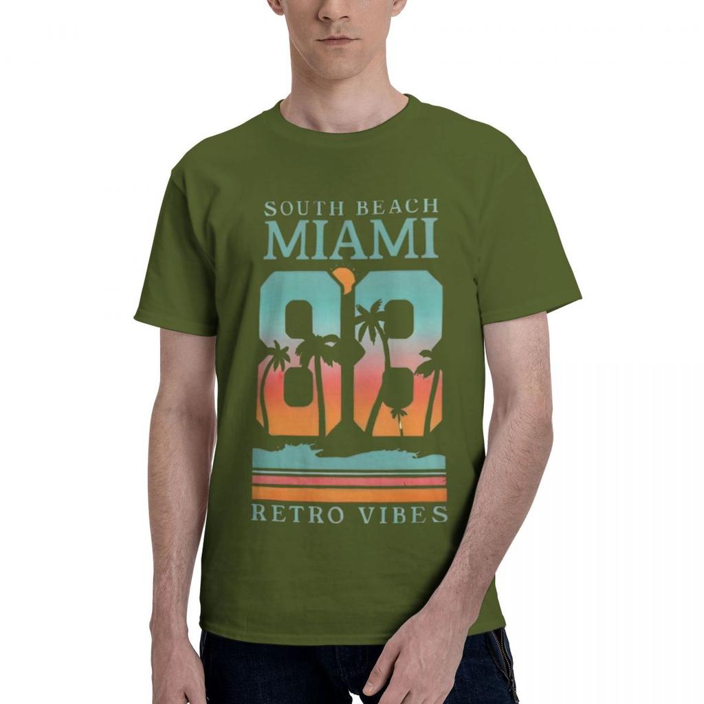 South Beach Miami 100 Cotton Casual Breathable Confortable Men Top New In Tops And TShirts Mens Shirt