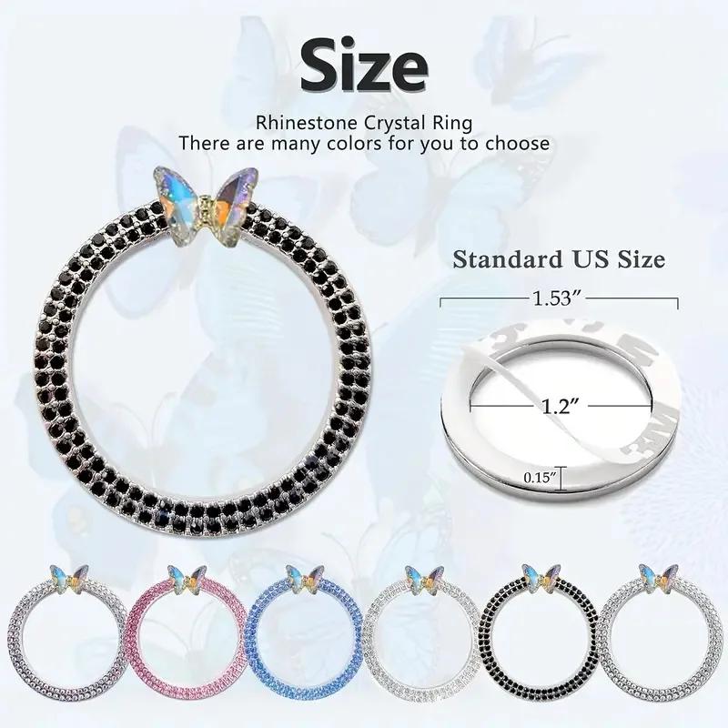 1PC Car Diamond One Click Start Decorative Ring Button Car Water Diamond Decorative Cover Protective Cover Decorative Ring