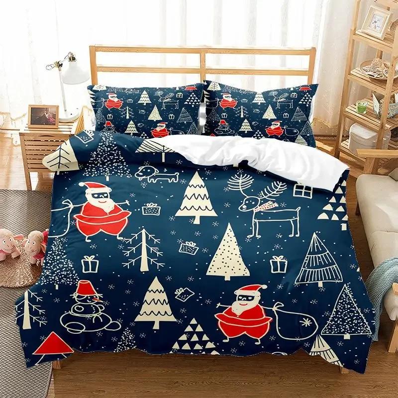 Comforter 3D Print Snowflake Treeowlfox Christmas + S Deer Rhino Bedroom Bedding For Teen Boy Girls Single Double