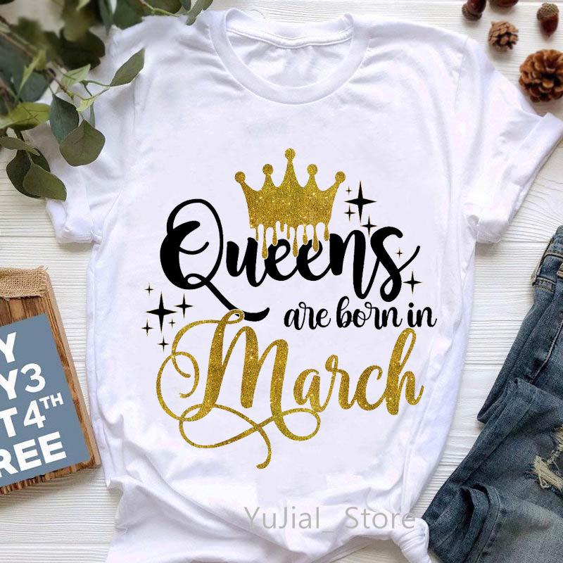 Stylish Queen Cartoon Women's Short Sleeve T-shirt - European & American Trend