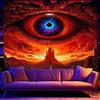 Psychedelic Eye of God UV Tapestry Print Large Tapestry Wall Hanging Wall Tapestry  Decor Living Room Bedroom Home
