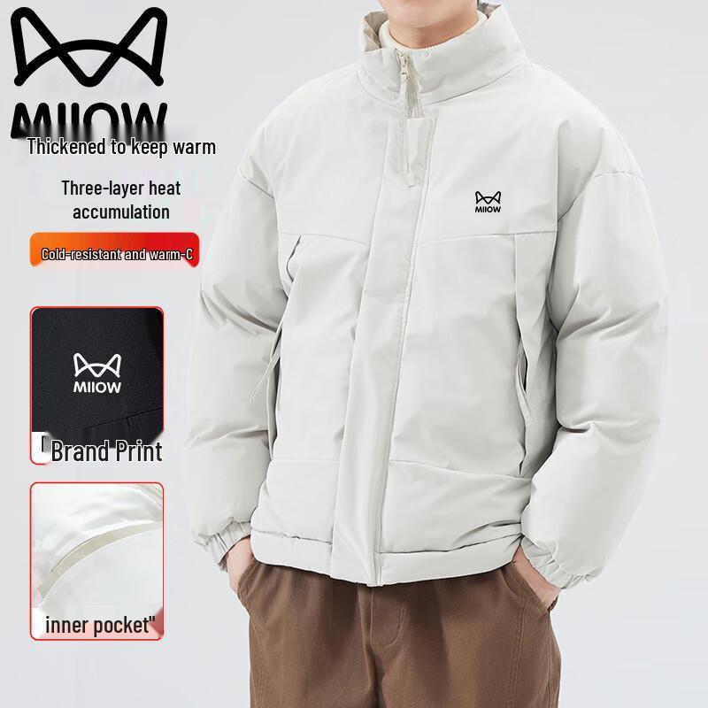 MiiOW Men's Thickened Warm Cotton Jacket