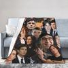 Cillian Murphy Photo Collage Blanket Fleece Printed Portable Lightweight Thin Throw Blankets for Home Car Bedding Throws