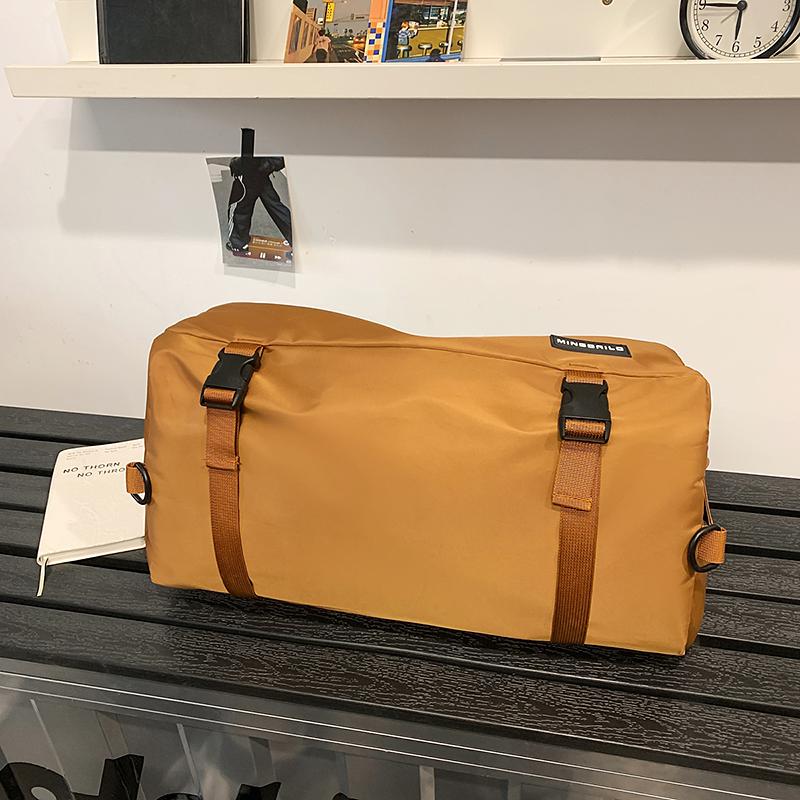 Large Capacity Duffel Bag Solid Color Short Distance Travel Bag Gym Bag Storage Bag