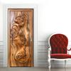 3D Door Decoration Stickers Vibrant Abstract Wood Wallpaper For Living Room Home Decor Bedroom Art Decals