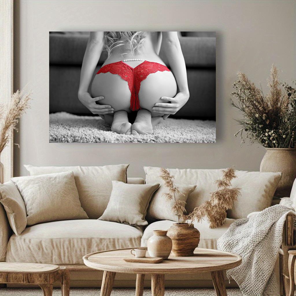 Sexy Woman Red Lingerie Canvas Painting Canvas Wall Art Posters & Prints Picture
