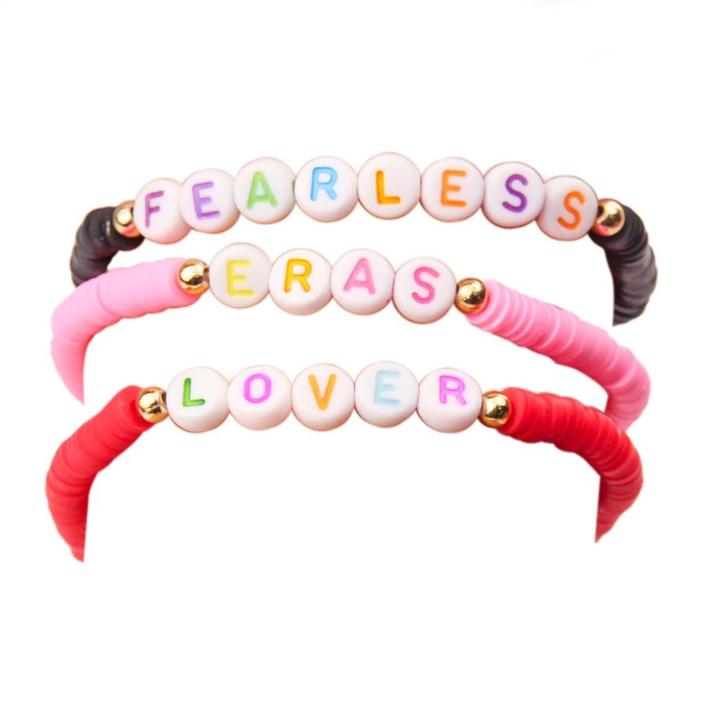 Carede Freundschaftsarmbänder, TS-inspiriertes Armband-Set, Lover Swiftie-Armbänder für Frauen und Mädchen Speaknow Red Evermore ERAS-Armbänder, 12er-Pack