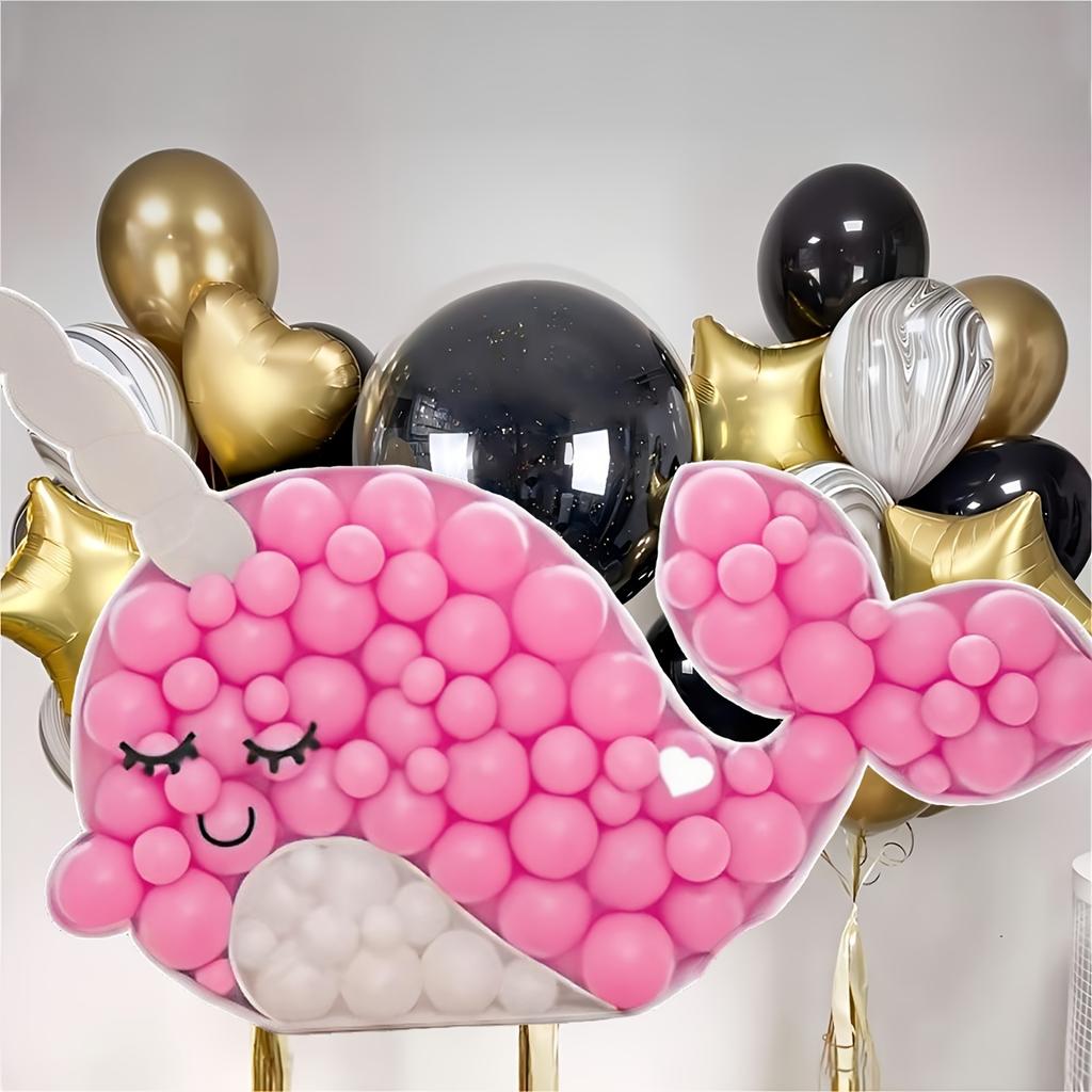 1Pc 73cm Whale-Shaped Marquee Letters Without Balloon Fit Balloons Perfect for Anniversaries Birthdays and Summer Parties
