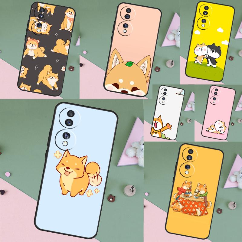 Animal Shiba Inu Case For Honor Magic 8 Lite 5 6 7 Pro Honor Win RT 400 200 50 70 90 X8c X9a X9b X9c X9d Cover