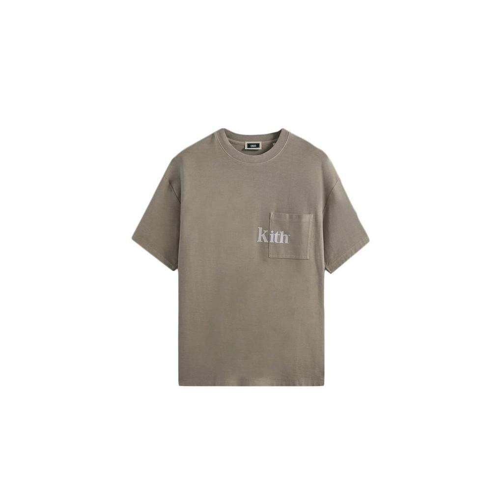 Kith Quinn Tee Pyrite Men Tops Brown KHM030453-240
