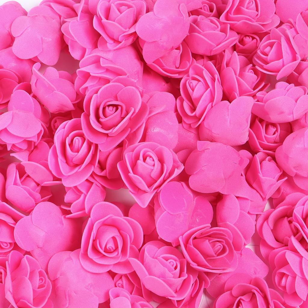 50pcs PE Foam Rose Head 3.5-4.5cm Artificial Flower For DIY Wedding Birthday Party Rose Bear Valentine's Day Gifts Garland Decor