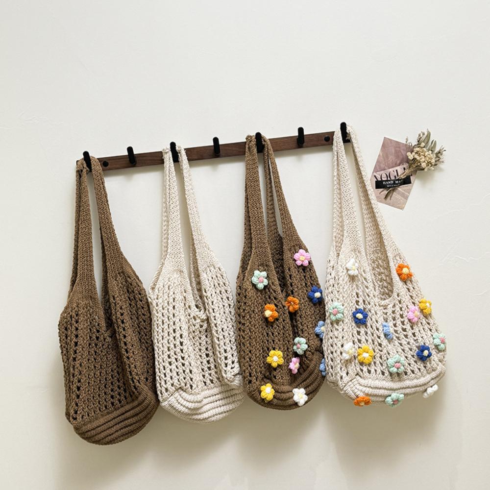 Hollow Shoulder Bag Large Capacity Large Capacity Woven Handbag Niche Design Casual Shopping Bag Ergonomic Fashion Tote Bag