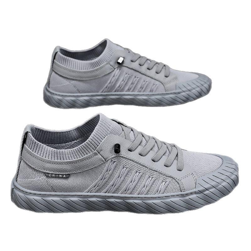 Summer Men's Shoes New Breathable Canvas Shoes Men's Trend Versatile Construction Site Work Non-slip Sports Leisure Board Shoes Men