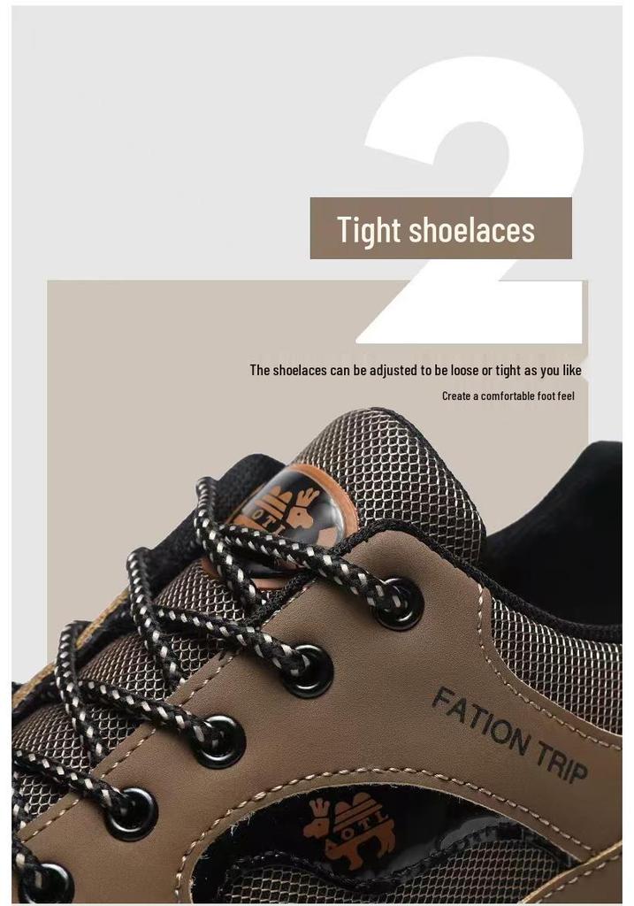Men's Waterproof Non-Slip Hiking Shoes - Durable, Stylish, All-Season Footwear for Outdoor Walking