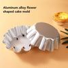 12PCS Aluminum Alloy Flower Pudding Mold Fluted Wave Edge Jelly Mold Baking Mold  Pudding Cake Bread