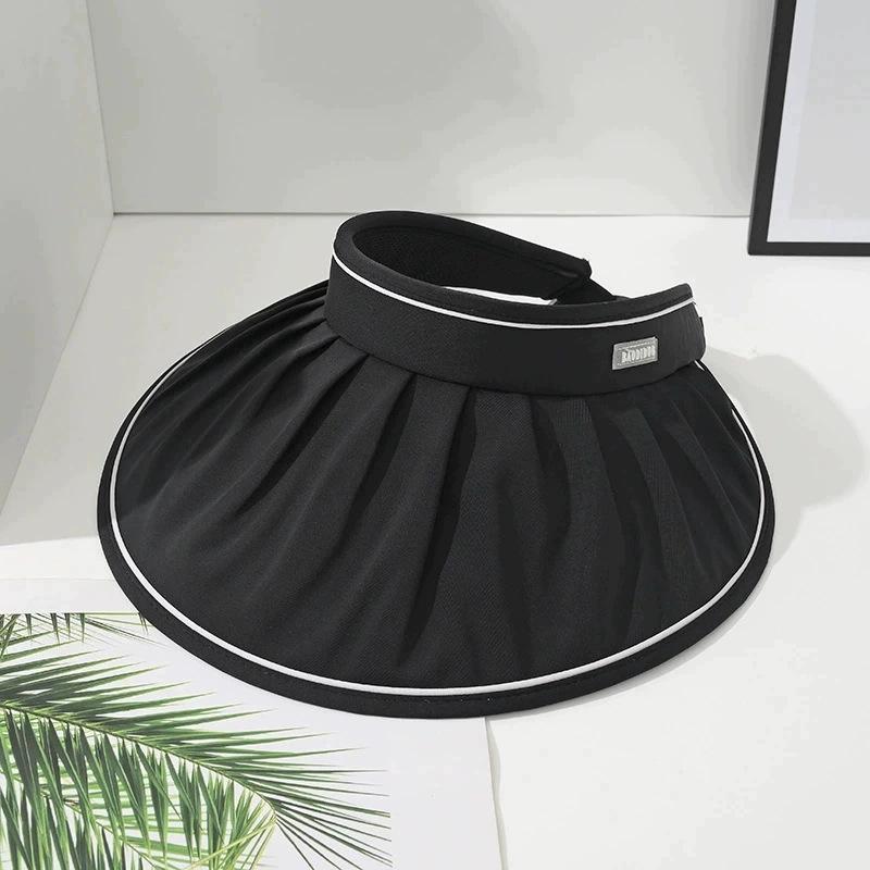 2025 Women's Open-Top Visor Hat: Large Brim UV Protection for Outdoor Spring