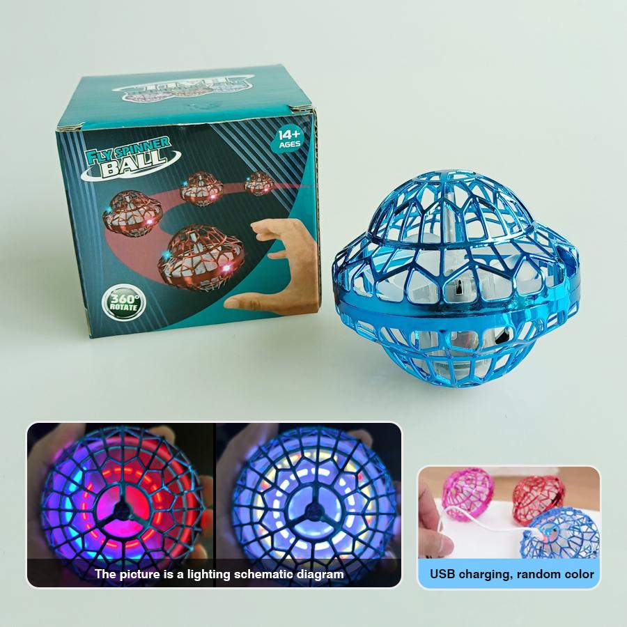 Spinning Flyball, Night Light Suspension Ball, Return Hand Throwing, Spinning, Decompression UFO, Novel Luminous Children's Gift