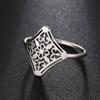 Cazador Stainless Steel Aesthetic Filigree Women's Ring Jewelry Adjustable Rings Birthday Party Wedding Gifts 2026 Wholesae New