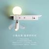 USB Charging Reading Wall Sconce with Switch Hotel Bedroom Bedside Wall Lamp with Shelf Adjustable Spotlight Book Light 5W