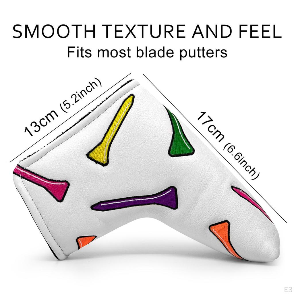 Durable Golf Mallet Putter Head Cover Club Kopfbedeckung Easy to PU Leather for Outdoor Sports