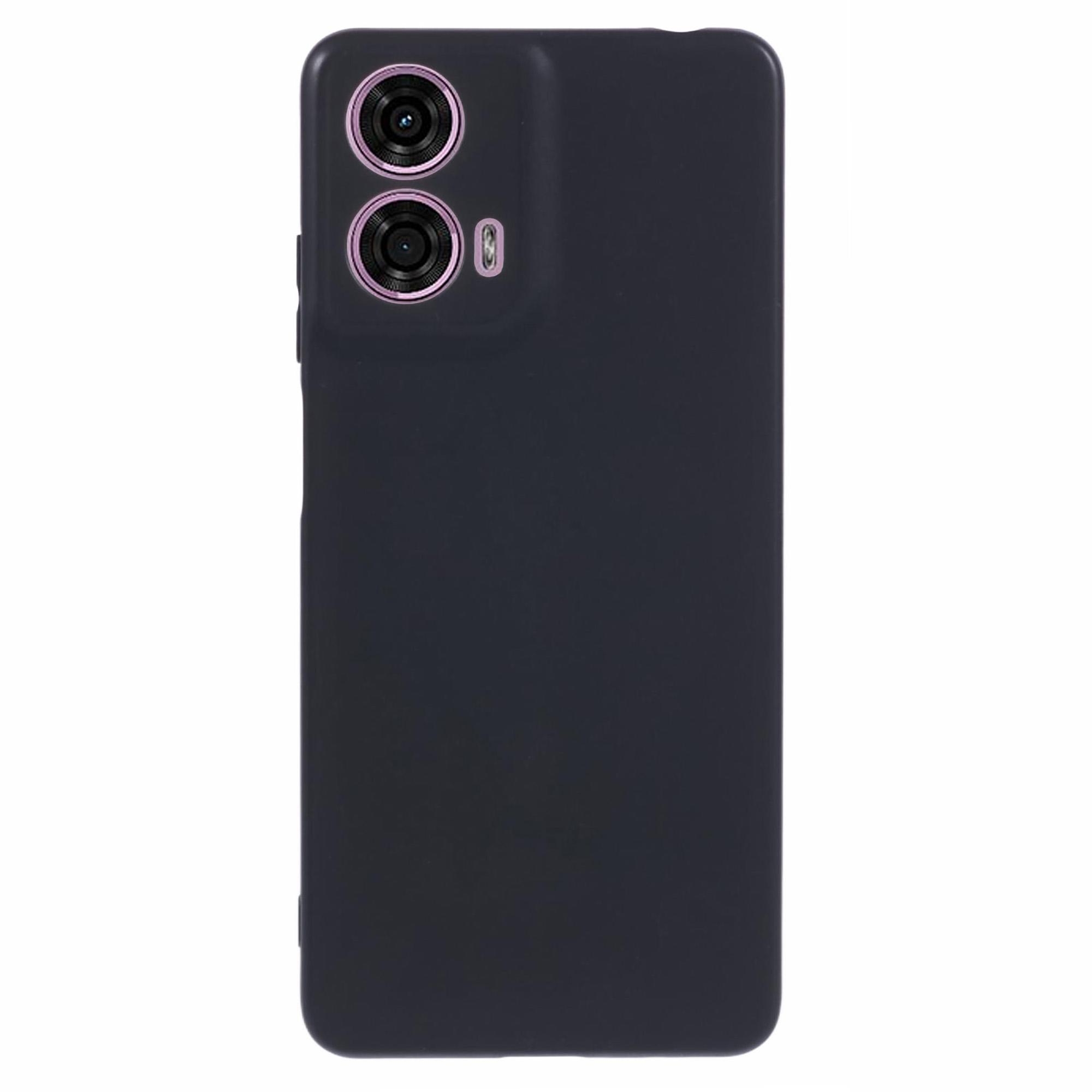 

For Motorola Moto E14 4G/G04 4G/G04s 4G/G24 4G Phone Case Black Protective Shell TPU Phone Cover with Glossy Design A