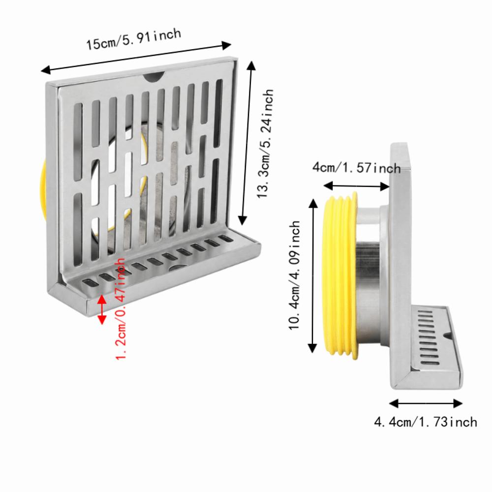 Right Angle Design Corner Floor Drain 304 Stainless Steel Wall Corner Drain  Laundry Room