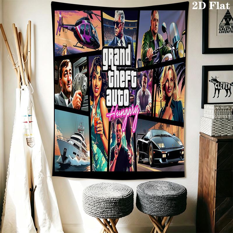 Gta V Urban Adventure Bedding 1 Duvet Cover 2 Pillowcase Without Core Bedding Set Soft And Comfortable Christmas Birthday Gift Bedding
