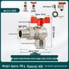 All-Copper Valve Manifold: Three-Way Union, Male/Female Thread Ball Valve for Underfloor Heating and Wall-Hung Boilers