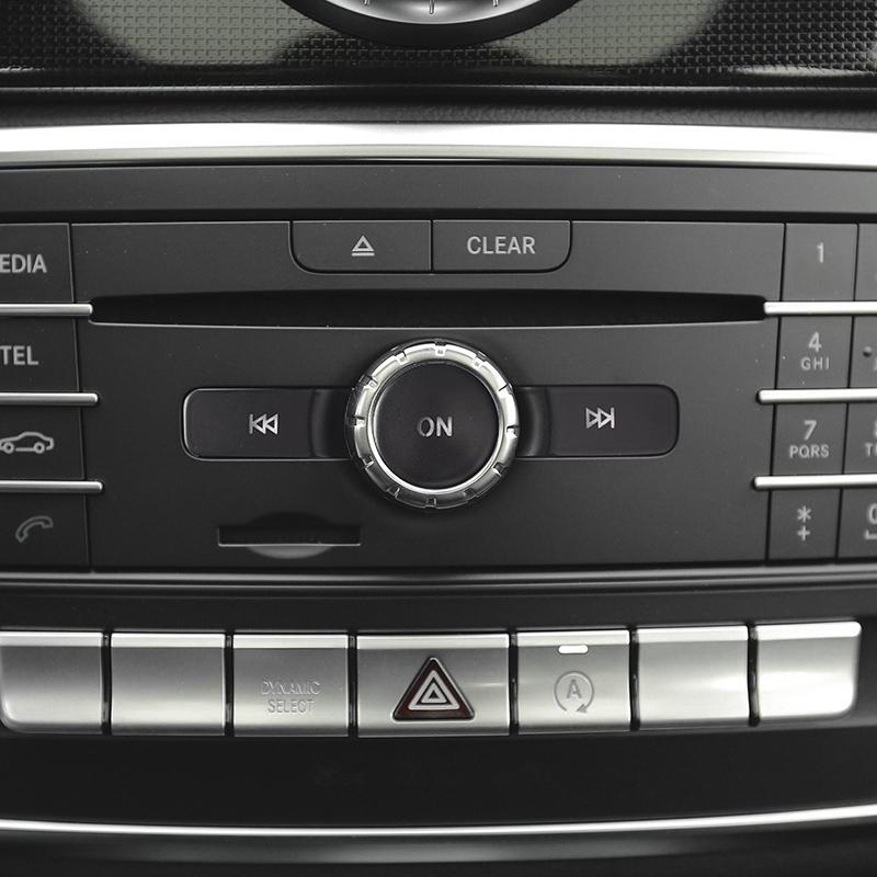Car Accessories Center Console CD Panel Volume Switch Button Cover Sequ Sticker For Mercedes Benz GLA X156 CLA C117 2013-2017