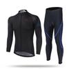 XINTOWN Mens Fleece Cycling Set Winter Long Sleeve Thermal Bike Riding Outfit