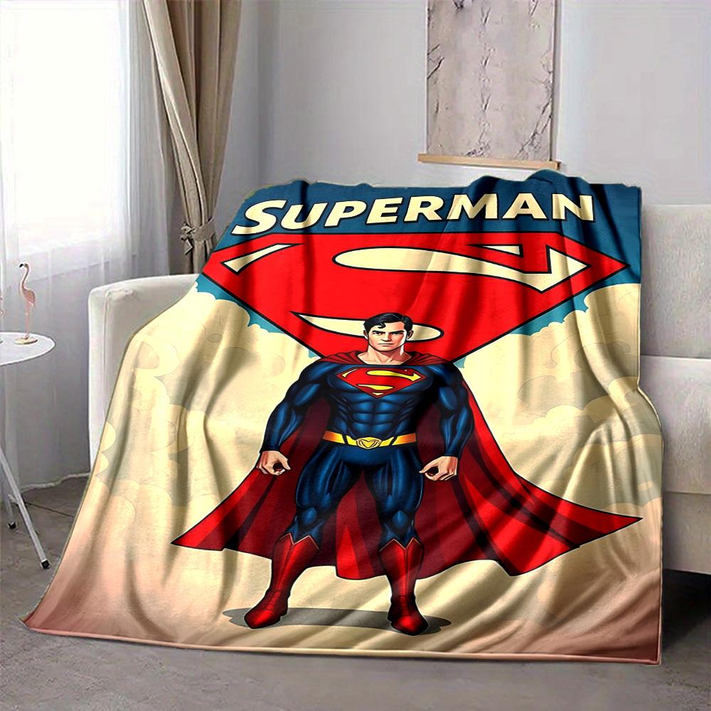 1pc Superman Flannel Throw Blanket Soft, Warm & Cozy for Couch, Bed, Office, and Travel Versatile All Season Gift, Christmas Present