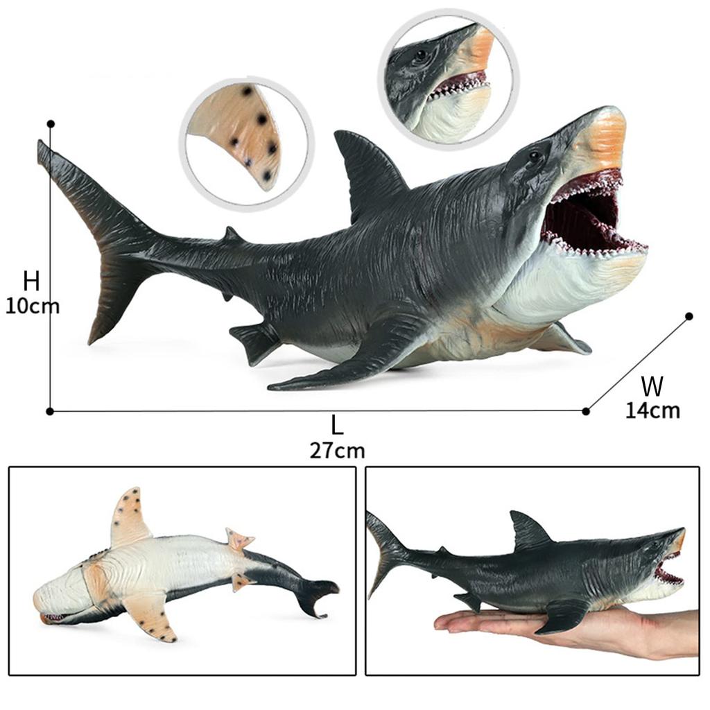 Megalodon Great White Marine Animal Plastic Model Birthday Realistic Interior Decor Shark, Shark, Animal, Fish, Set, 11PCS, Kit, Model, Present, Gift,