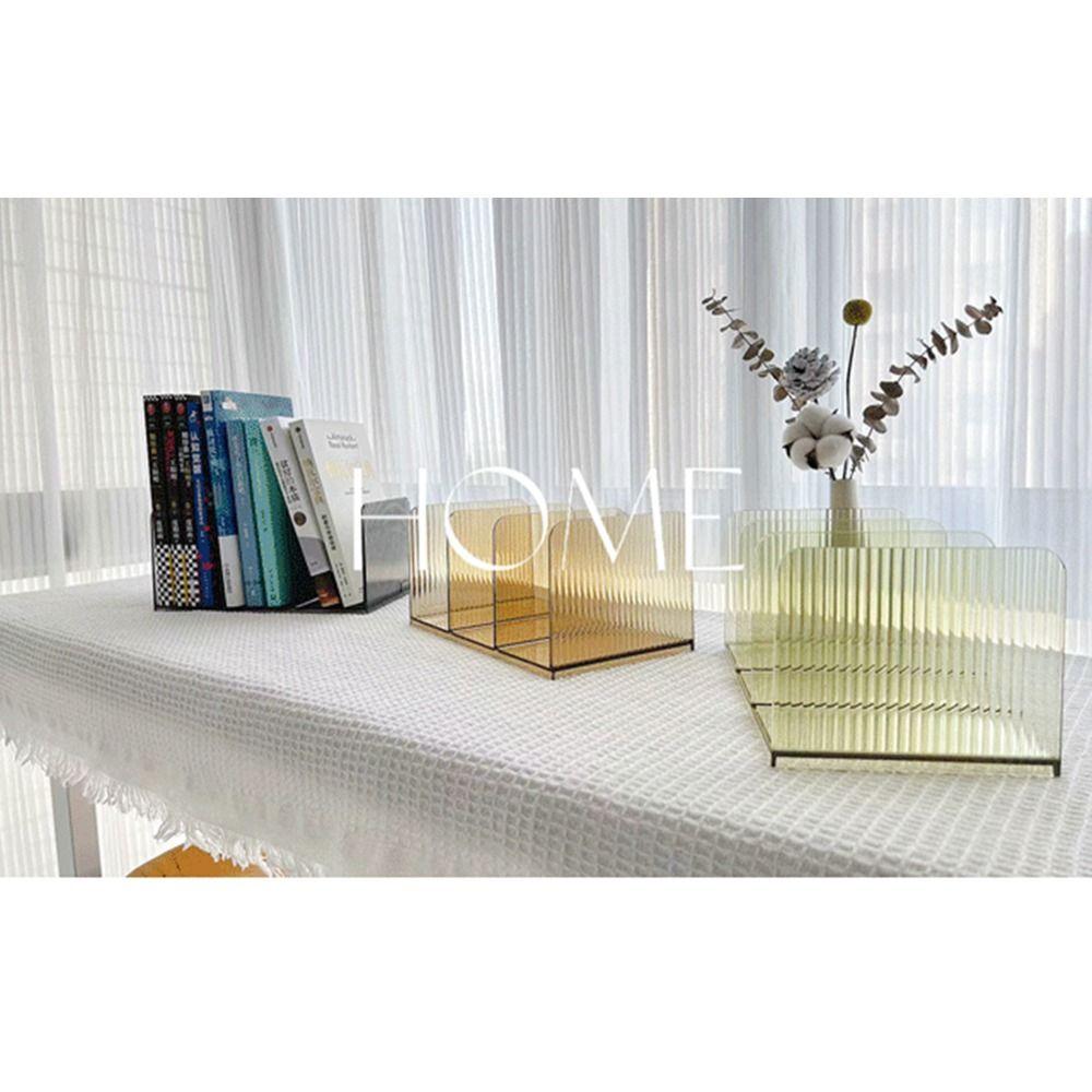 Three-Compartment Documents Stand Non-Slip Book Holder Practical Book Storage Rack  Table