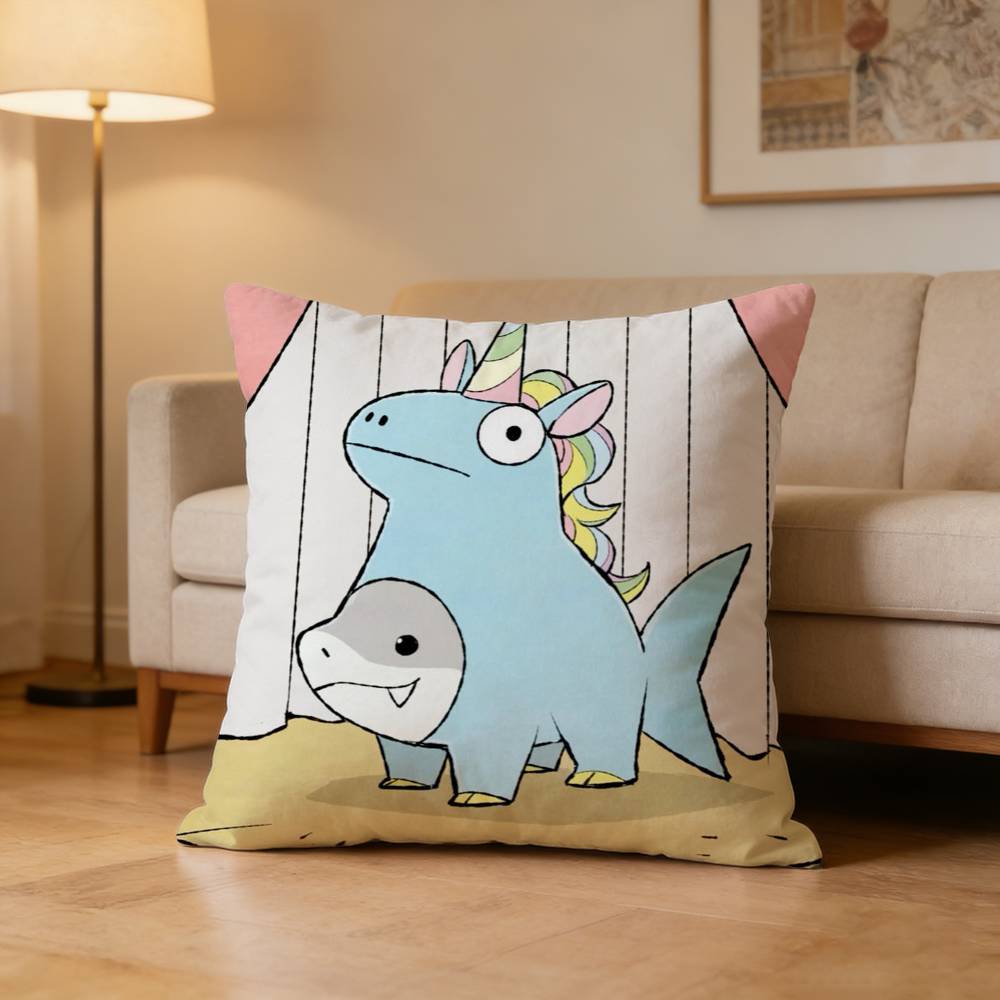 JJeff The Land SShark Pillow Case Cushion Cover Throw Pillow Case For Car Sofa