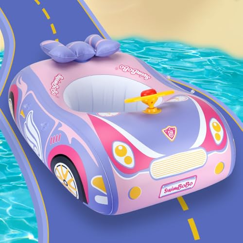 Baby Inflatable Ring, Cute Boat Design, Foot-In Type, Baby Float, Perfect for Summer Days, Beach, Pool, Water Play, Suitable for Children Ages 1-4, In