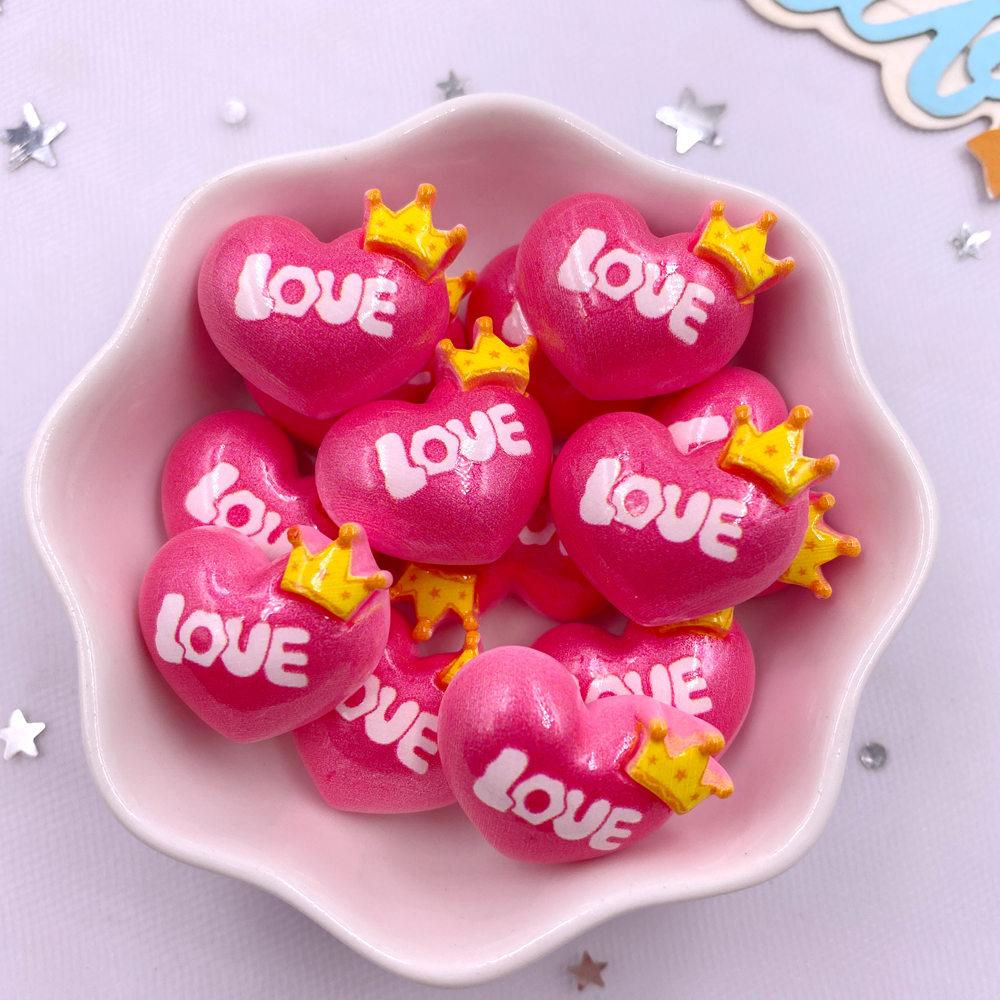 10pcs Colorful Resin Rainbow Love Lollipop Flower Fruit Vegetable Fruit Figurines Flat back Scrapbook DIY Jewellery Decor Crafts