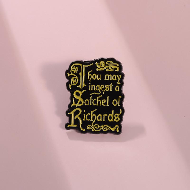 Unique Geometric Letter Badge Brooches Stylish Creative Enamel Pin Accessories Gift For All