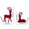 1 Pair Reindeers Deer Figurines Resin Sculpture Decorative Shelf Decoration for Office Desktop,