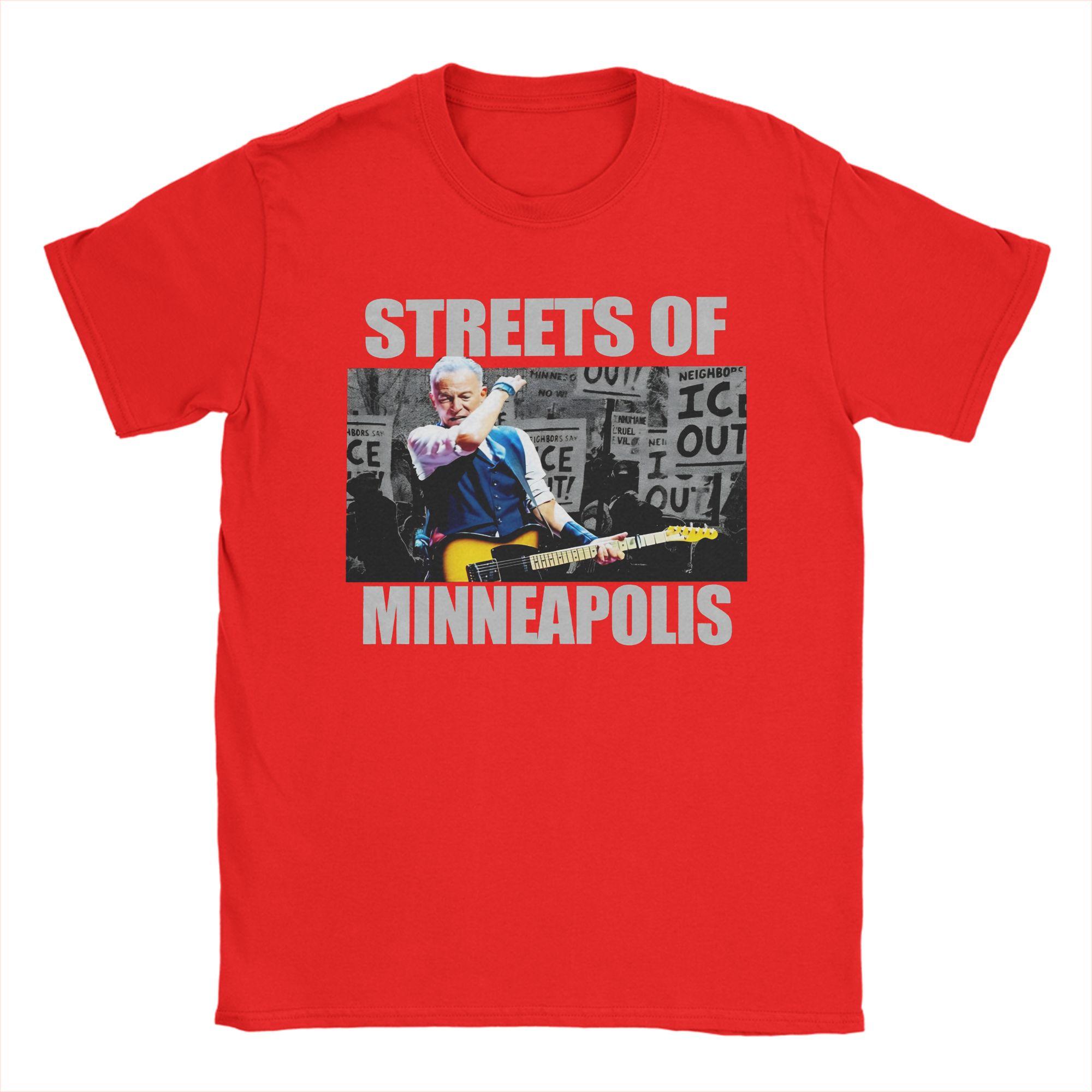 Bruce Streets Of Minneapolis  TShirt Summer Springsteen T Shirts Unisex 100 Cotton ONeck Oversize Top Tees Short Sleeve Tops S