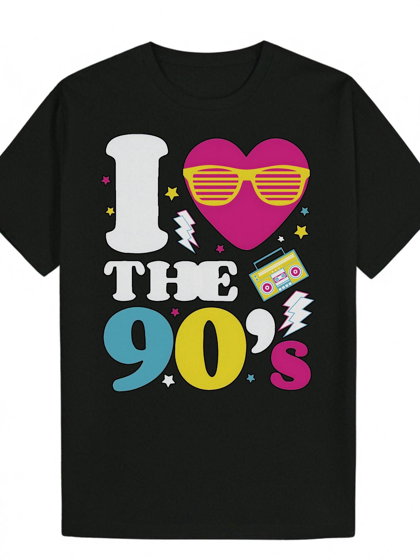 Round Neck Polyester (Polyester) Letter Print T-shirt XXXXL