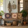 1/4pcs Vintage Persian Floral Carpet Pattern Throw Pillow Covers  Bohemian Decorative Square Cushion Cases