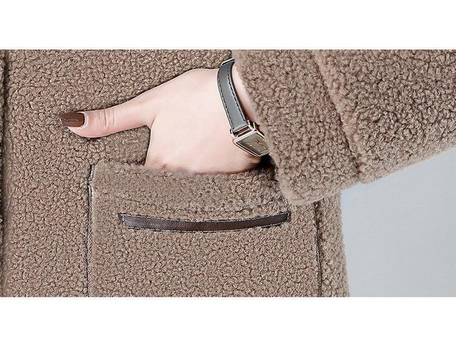 2023 Shearling Coat Women's Mid-Length Thickened Lambswool Fleece