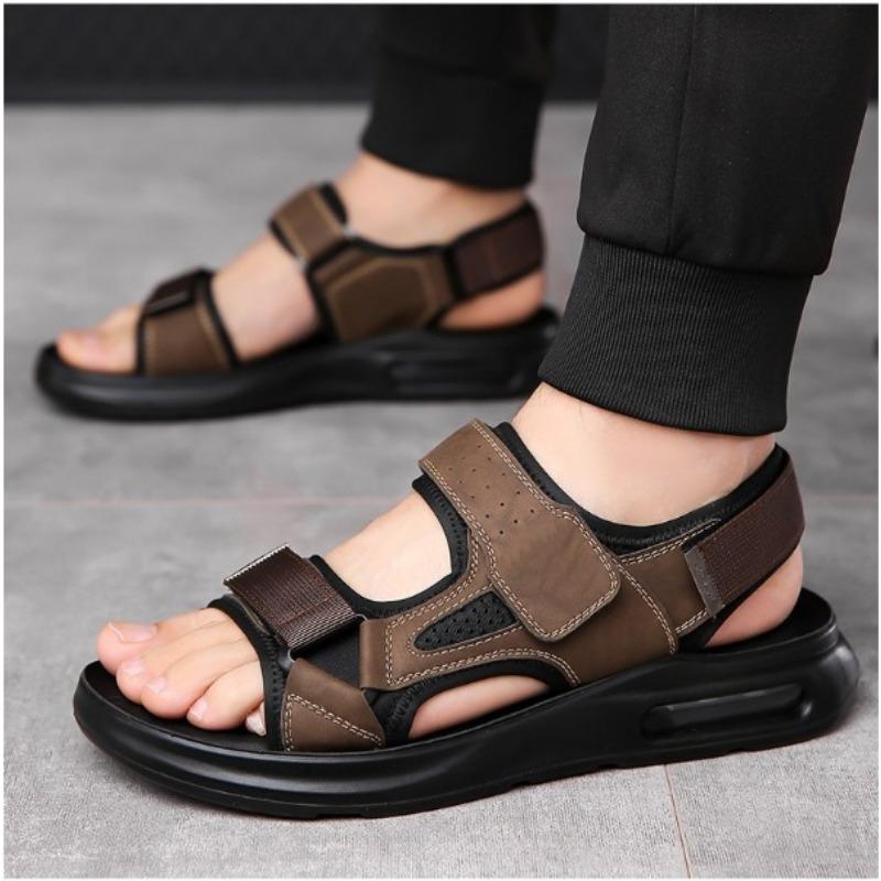 Fashion 2024 Summer Retro Fashion Platform Outdoor Beach Men's Sandals Designer New Soft Sole Casual Driving Men Shoes