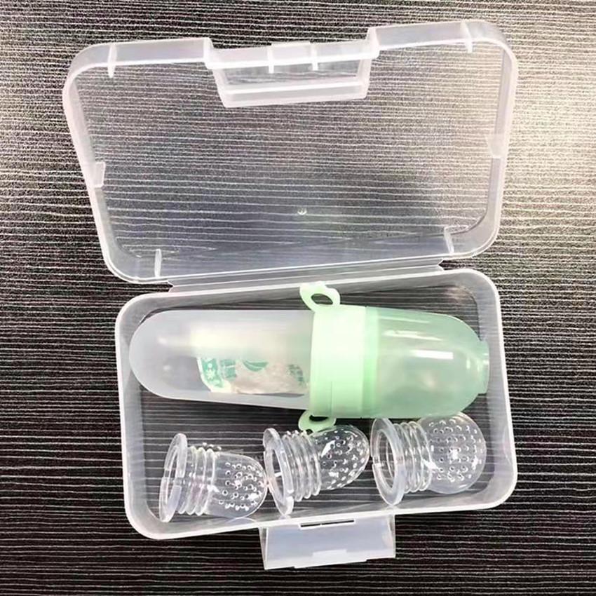 Baby Fruit and Vegetable Feeder Teether with Silicone Spoon