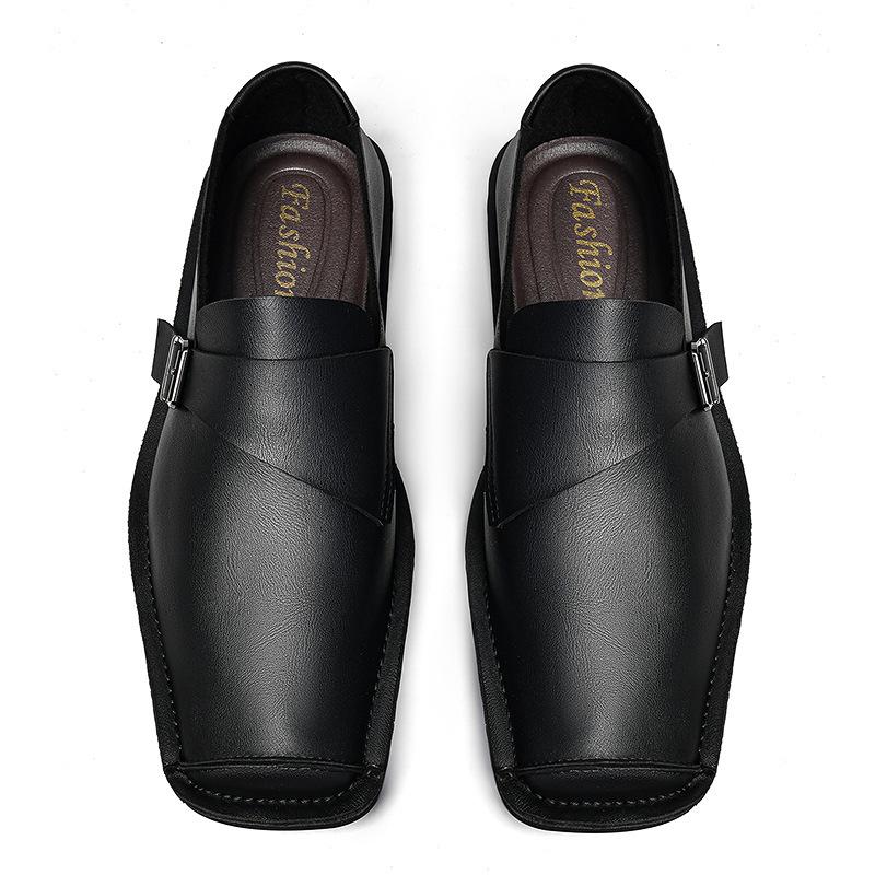 Men's Genuine Leather Retro Slip-On Driving Shoes
