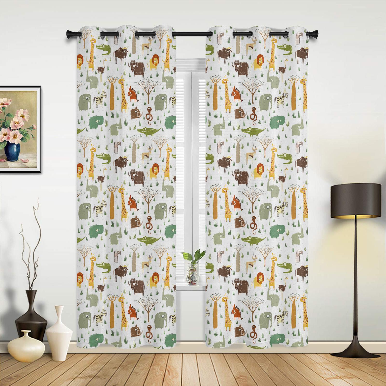 Бегемот детские милые красивые звезды оконные шторы для гостиной декоративные элементы — фото 12