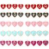 26pcs/lot Alloy Drip Oil Peach Heart Pendant Colorful A-Z Letters Charm Pendant For DIY Handmade Earrings Necklace Accessories