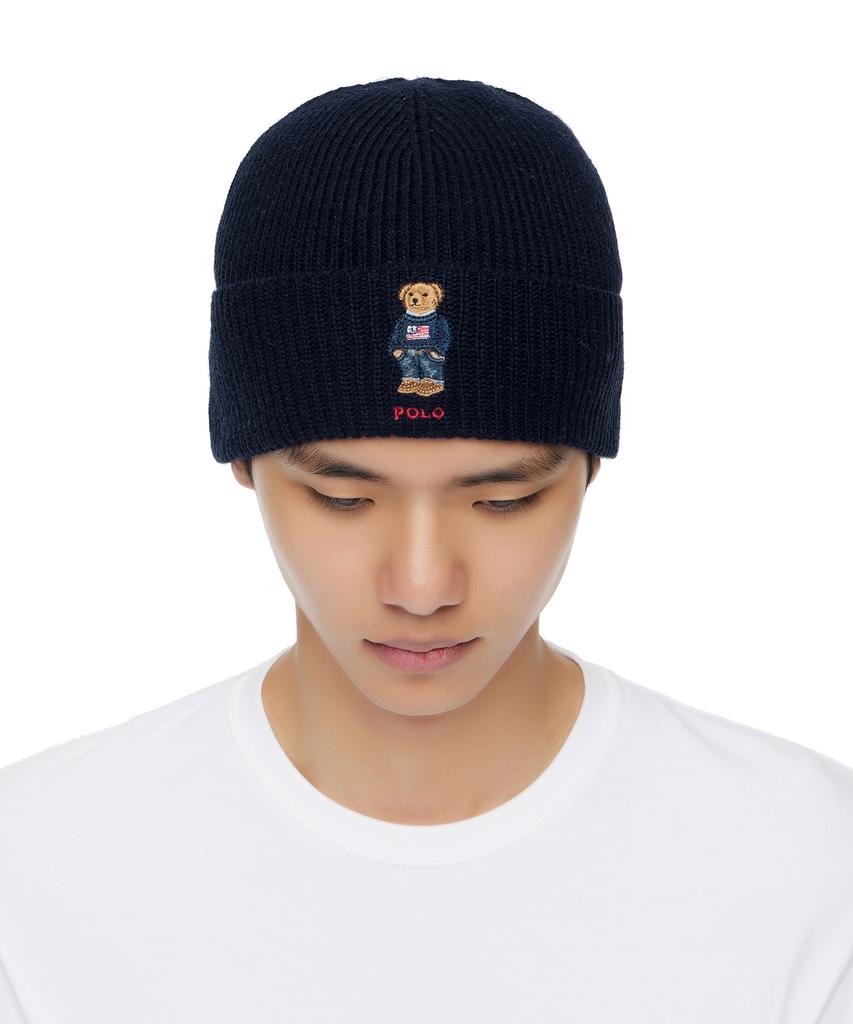 POLO RALPH LAUREN Polo Bare Wool Blend Beanie - Navy